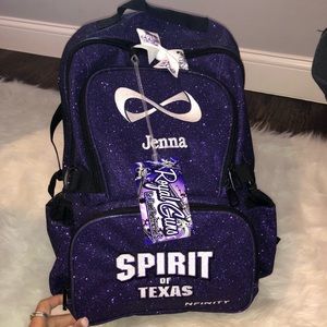 NFINITY Sparkly Purple Spirit of Texas Backpack